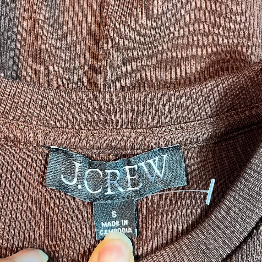 J.Crew Perfect rib long-sleeve T-shirt in French press - Picture 8 of 8